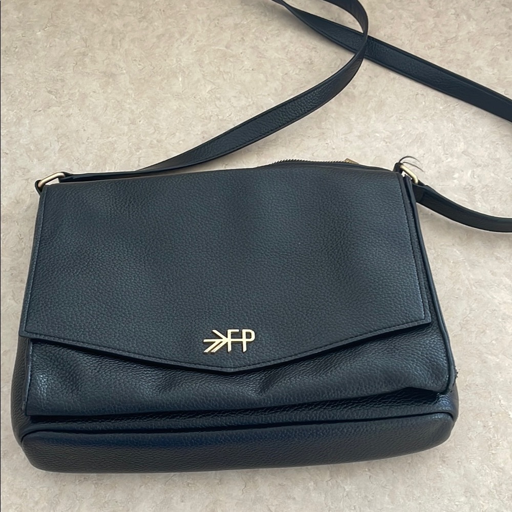Black Leather Crossbody Bag